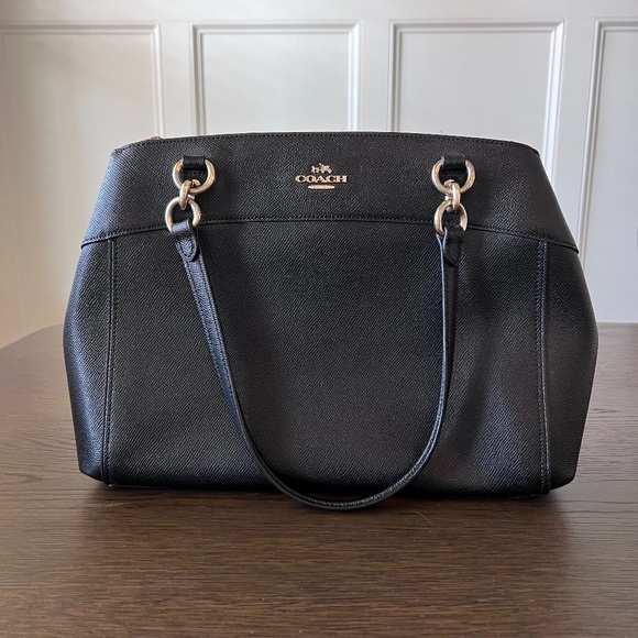 Coach Handbags - Coach Carryall Mini Brooke Light Goldlack Leather Shoulder Bag